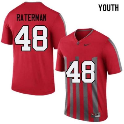 Youth Ohio State Buckeyes #48 Clay Raterman Throwback Nike NCAA College Football Jersey Jogging YGQ6144NQ